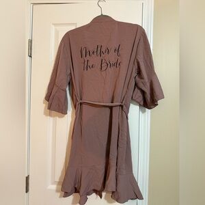 Turquaz SizeS/M l/L Mother of the Bride Robe Satin Mauve Color